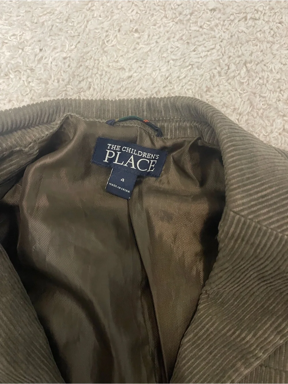 The Children's Place Olive Corduroy Jacket